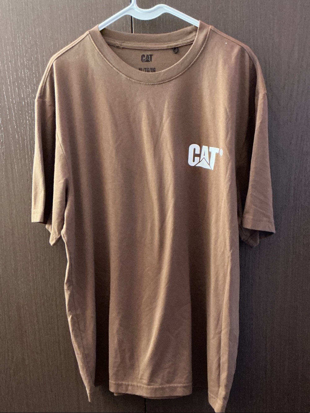 CAT Brown Short Sleeve Logo Tee